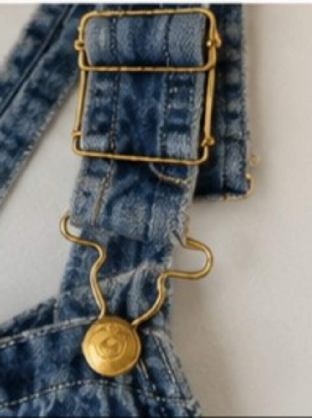 KEY Imperial Vintage Denim Overalls Mens 34x29 Blue Bib Workwear Carpenter Farm - Picture 5 of 8